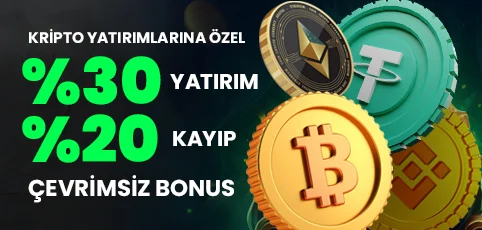 KRİPTO YATIRIMLARINIZA ÖZEL %30 YATIRIM BONUSU + KAYIP BONUSU!